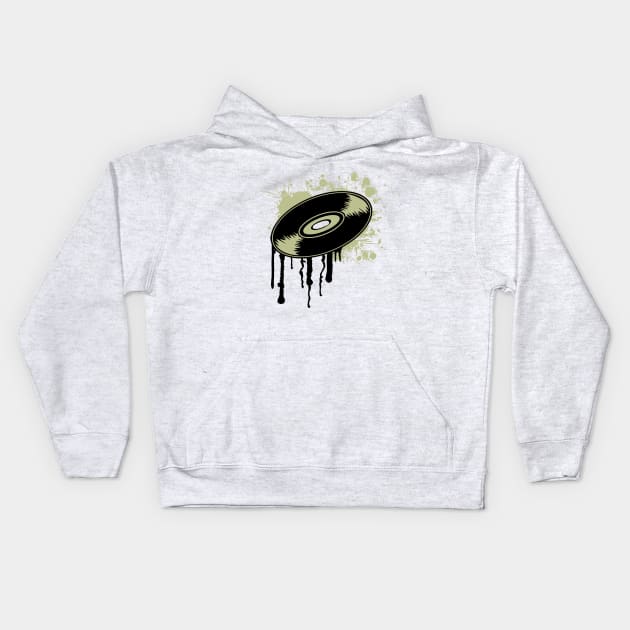 Vinyl Splatter Kids Hoodie by JohnLucke